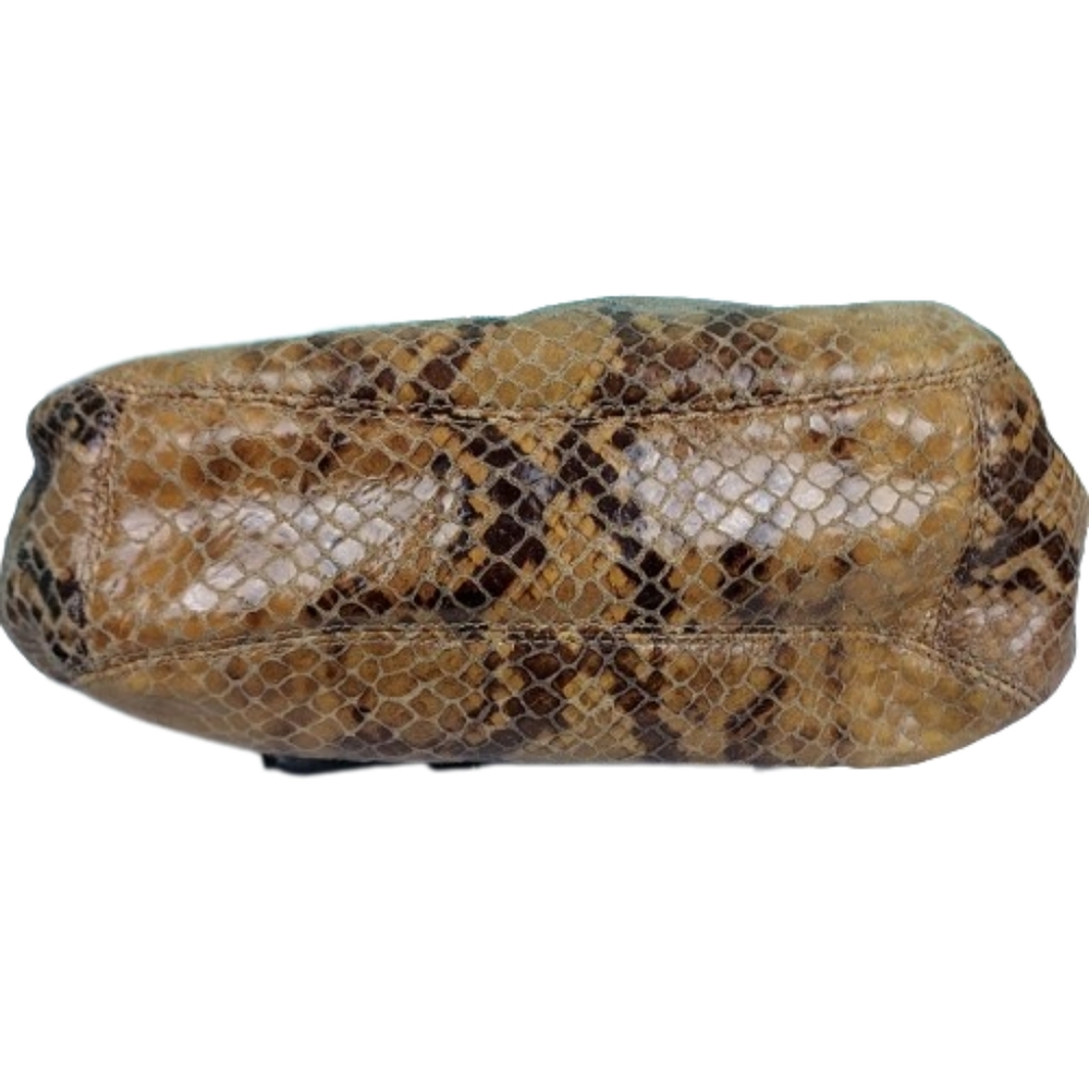 Michael Kors Chain Python Print, Size 11x15x5, Tan - image 5